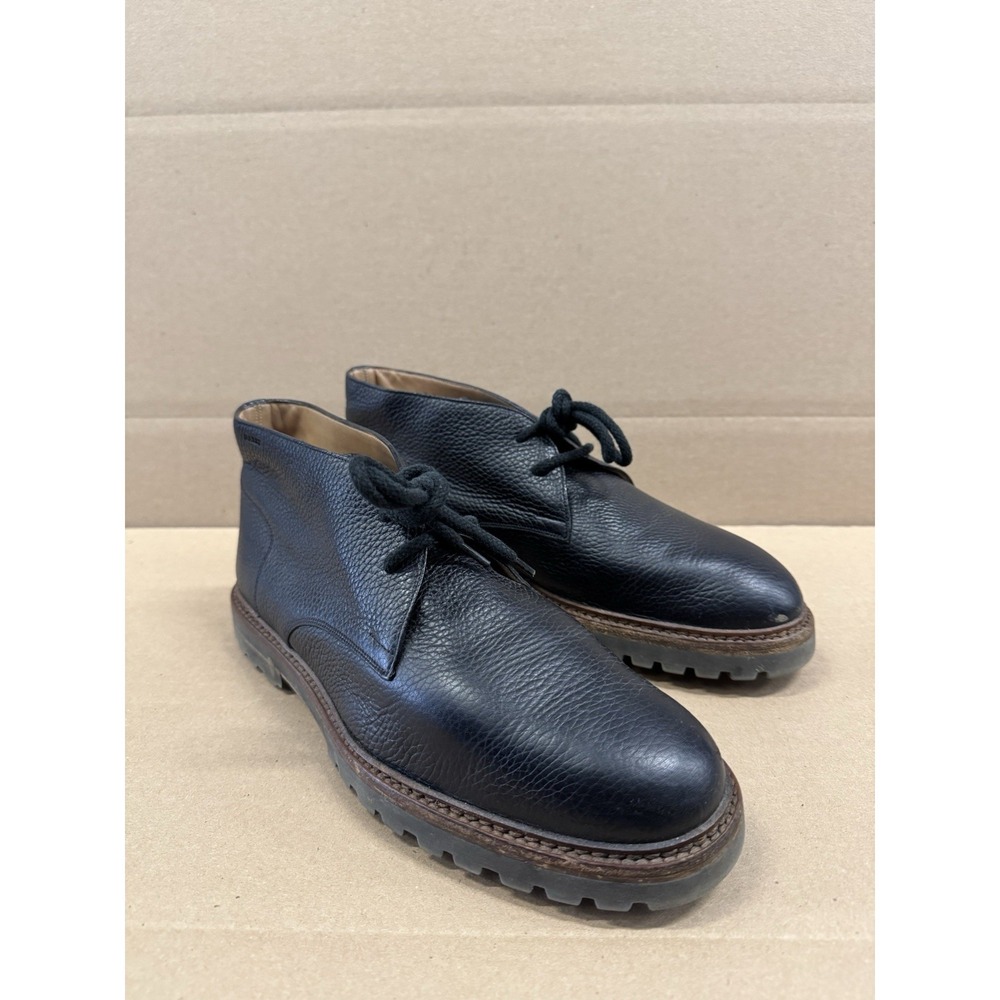 Bally‎ Pebbled Leather Gisdal Chukka Boots Men's Size 8D Black